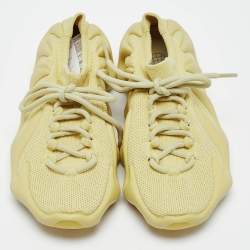 Pre Owned Yeezy x Adidas Green Knit Fabric Yeezy 450 Sulfur Sneakers Size 37 1/3