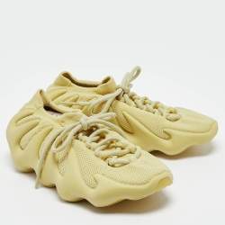 Pre Owned Yeezy x Adidas Green Knit Fabric Yeezy 450 Sulfur Sneakers Size 37 1/3
