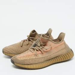 Yeezy x Adidas Beige Knit Fabric Boost 350 V2 Sand Taupe Sneakers Size 41 1/3