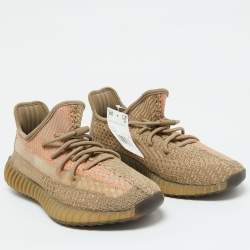 Yeezy x Adidas Beige Knit Fabric Boost 350 V2 Sand Taupe Sneakers Size 41 1/3