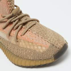 Yeezy x Adidas Beige Knit Fabric Boost 350 V2 Sand Taupe Sneakers Size 41 1/3