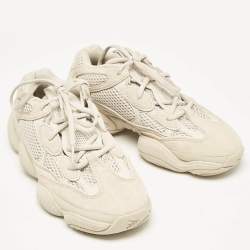 Yeezy x Adidas Cream Suede and Mesh 500 Blush Sneakers Size 38
