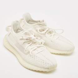 Yeezy x Adidas Off White Knit Fabric Boost 350 V2 Bone Sneakers Size 43 1/3