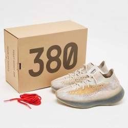 Pre Owned Yeezy x Adidas Multicolor Knit Fabric Boost 380 Pepper Sneakers Size 41 1/3