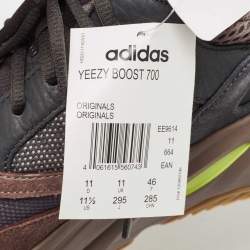 Pre Owned Yeezy x Adidas Multicolor Suede and Mesh Boost 700 Mauve Sneakers Size 46