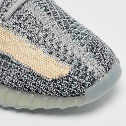 Pre Owned Yeezy x Adidas Multicolor Knit Fabric Boost 350 V2 Ash Blue Sneakers Size 46 2/3