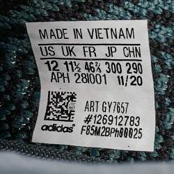 Pre Owned Yeezy x Adidas Multicolor Knit Fabric Boost 350 V2 Ash Blue Sneakers Size 46 2/3