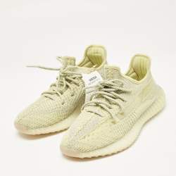 Yeezy x Adidas Yellow Knit Fabric Boost 350 V2 Antlia (Non-Reflective) Sneakers Size 42 2/3