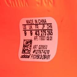 Yeezy x Adidas Neon Orange Rubber Enflame Orange Slides Size 43