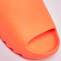 Yeezy x Adidas Neon Orange Rubber Enflame Orange Slides Size 43