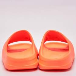 Yeezy x Adidas Neon Orange Rubber Enflame Orange Slides Size 43