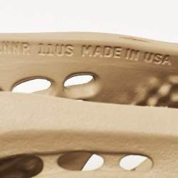 Pre Owned Yeezy x Adidas Beige Rubber Foam RNR Slip On Sneakers Size 46