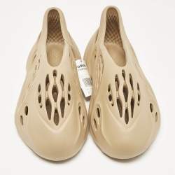 Pre Owned Yeezy x Adidas Beige Rubber Foam RNR Slip On Sneakers Size 46