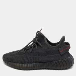 Yeezy x Adidas Black Knit Fabric Boost 350 V2 Black (Non-Reflective) Sneakers Size 41 1/3
