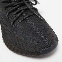 Yeezy x Adidas Black Knit Fabric Boost 350 V2 Black (Non-Reflective) Sneakers Size 41 1/3