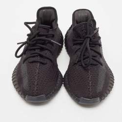 Yeezy x Adidas Black Knit Fabric Boost 350 V2 Onyx Sneakers Size 41 1/3