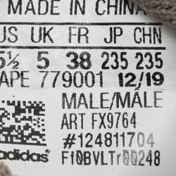 Pre Owned Yeezy x Adidas Grey/Beige Knit Fabric Boost 380 "Mist" Low Top Sneakers Size 38