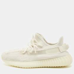 Yeezy x Adidas Off White Knit Fabric Boost 350 V2 Bone Sneakers Size 42 2/3