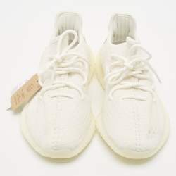 Yeezy x Adidas Off White Knit Fabric Boost 350 V2 Bone Sneakers Size 42 2/3