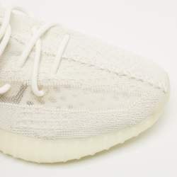 Yeezy x Adidas Off White Knit Fabric Boost 350 V2 Bone Sneakers Size 42 2/3