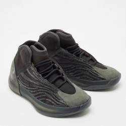 Yeezy x Adidas Black Mesh and Neoprene QNTM Onyx Sneakers Size 43 1/3