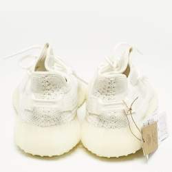 Yeezy x Adidas Off White Knit Fabric Boost 350 V2 Bone Sneakers Size 43 1/3
