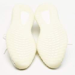 Yeezy x Adidas Off White Knit Fabric Boost 350 V2 Bone Sneakers Size 43 1/3