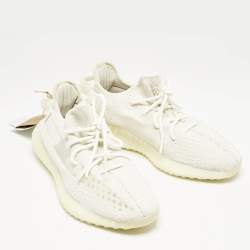 Yeezy x Adidas Off White Knit Fabric Boost 350 V2 Bone Sneakers Size 43 1/3