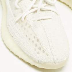 Yeezy x Adidas Off White Knit Fabric Boost 350 V2 Bone Sneakers Size 43 1/3