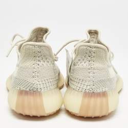 Yeezy x Adidas Pale Green Knit Fabric Boost 350 V2 Citrin (Non-Reflective) Sneakers Size 41 1/3