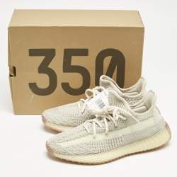Yeezy x Adidas Pale Green Knit Fabric Boost 350 V2 Citrin (Non-Reflective) Sneakers Size 41 1/3
