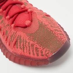 Yeezy x Adidas Red Knit Fabric Boost 350 V2 CMPCT Slate Red Sneakers Size 48