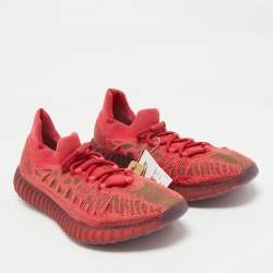 Yeezy x Adidas Red Knit Fabric Boost 350 V2 CMPCT Slate Red Sneakers Size 48