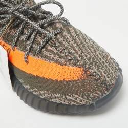 Yeezy x Adidas Grey Knit Fabric Boost 350 V2 Carbon Beluga Sneakers Size 46 2/3