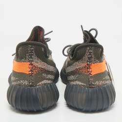 Yeezy x Adidas Grey Knit Fabric Boost 350 V2 Carbon Beluga Sneakers Size 46 2/3