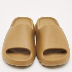 Yeezy x Adidas Brown Rubber Ochre Slides Size 42