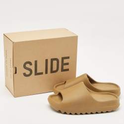 Yeezy x Adidas Brown Rubber Ochre Slides Size 42