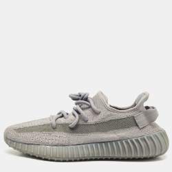 Yeezy x Adidas Grey Knit Fabric Boost 350 V2 Steel Grey Sneakers Size 42 2/3