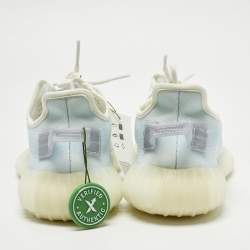 Pre Owned Yeezy x Adidas Blue Mesh Boost 350 V2 Mono Ice Sneakers Size 39 1/3