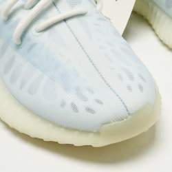 Pre Owned Yeezy x Adidas Blue Mesh Boost 350 V2 Mono Ice Sneakers Size 39 1/3