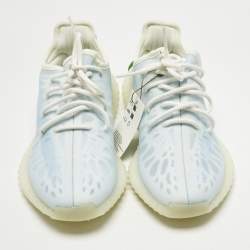 Pre Owned Yeezy x Adidas Blue Mesh Boost 350 V2 Mono Ice Sneakers Size 39 1/3