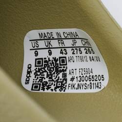 Pre Owned Yeezy x Adidas Light Green Rubber Resin Slides Size 43