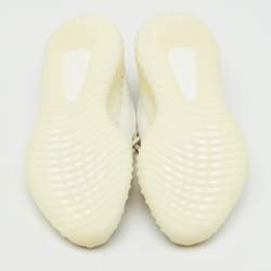 مملوكة مسبقًا Yeezy x Adidas White Knit Fabric Boost 350 V2 Bone Sneakers Size 38 2/3