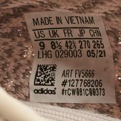 Pre Owned حذاء رياضي ييزي × أديداس بوست 350 في2 قماش تريكو وردي سينث (غير عاكس) مقاس 46