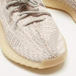 Pre Owned حذاء رياضي ييزي × أديداس بوست 350 في2 قماش تريكو وردي سينث (غير عاكس) مقاس 46