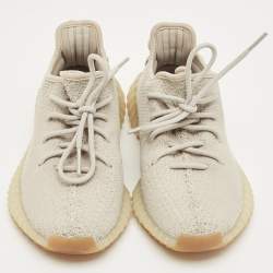 مملوكة مسبقًا حذاء رياضي ييزي x أديداس بوست 350 ڤي2 سيزامي قماش تريكو رمادي مقاس 38