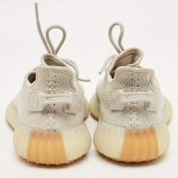 مملوكة مسبقًا حذاء رياضي ييزي x أديداس بوست 350 ڤي2 سيزامي قماش تريكو رمادي مقاس 38