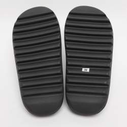 Pre Owned Yeezy x Adidas Black Rubber Onyx Slides Size 44.5