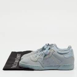Pre Owned Yeezy x Adidas Grey Leather Adidas Yeezy Powerphase Calabasas Sneakers Size 36 2/3