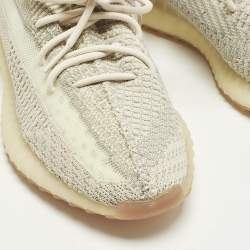 Pre Owned Yeezy x Adidas Boost 350 V2 Citrin (Non-Reflective) Size 43 1/3 Pale Green Knit Fabric Low Top Sneakers